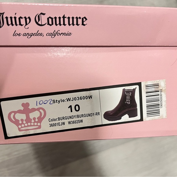 Juicy Couture One-Up A Burgundy Ankle Chelsea Booties, 10M - Picture 10 of 10